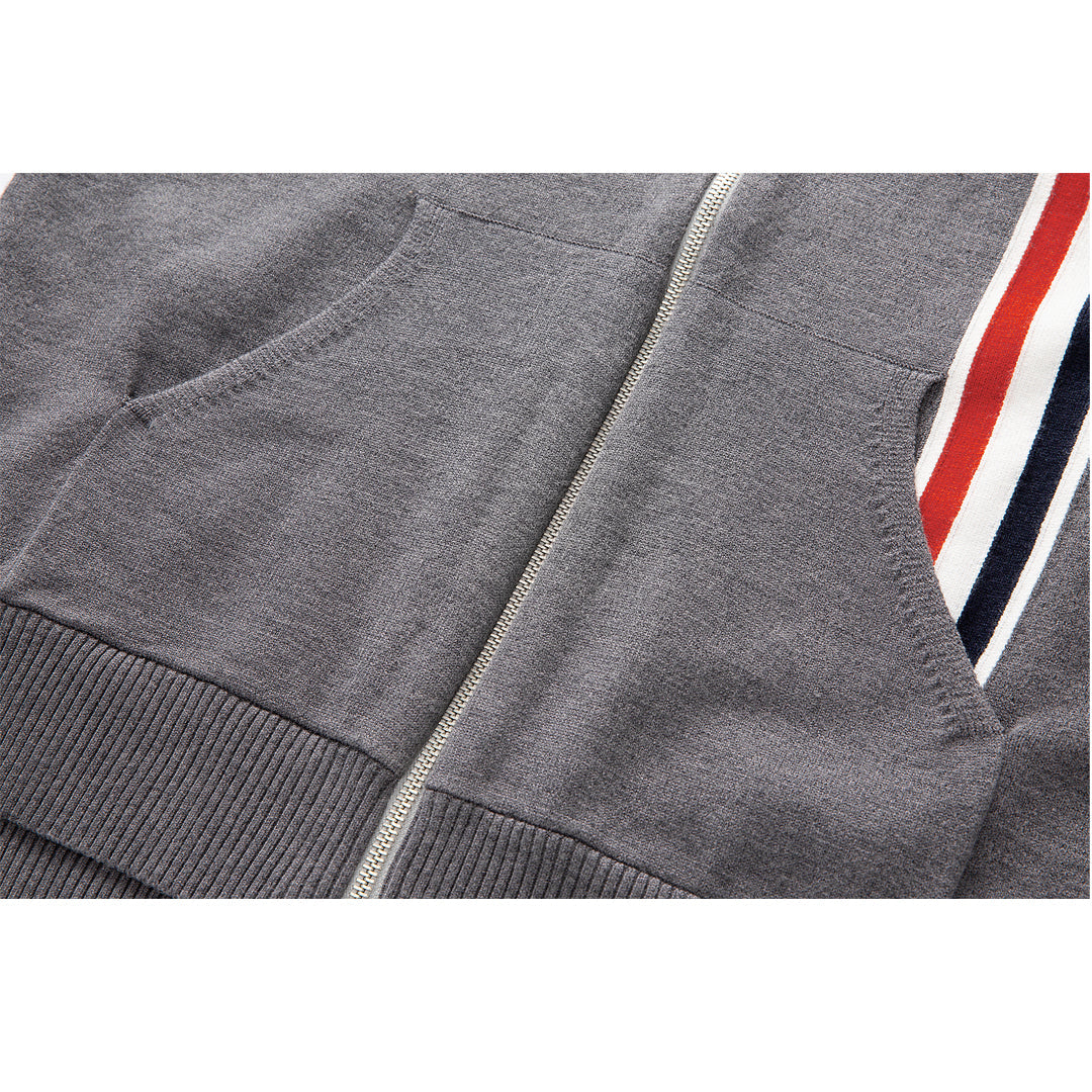 Thom Browne Knitted Zip-Up Hoodie