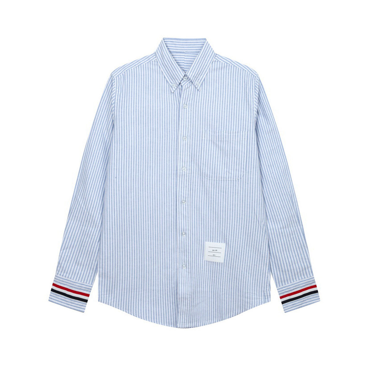 Thom BrownePremium 4-Bar Embroidered Oxford Elastic Shirt