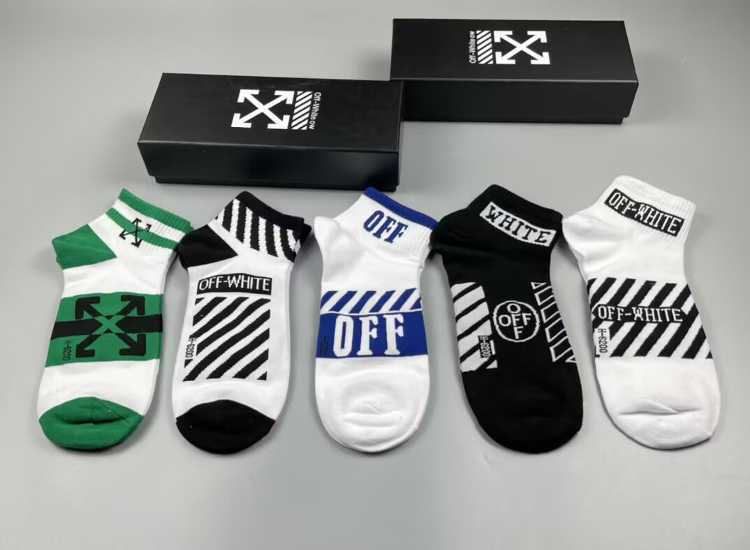 OFF-WHITEPure cotton low-cut socks