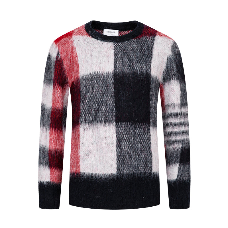 Thom BrowneMen's Classic Zip-Up Hooded Sweater with Drawstring