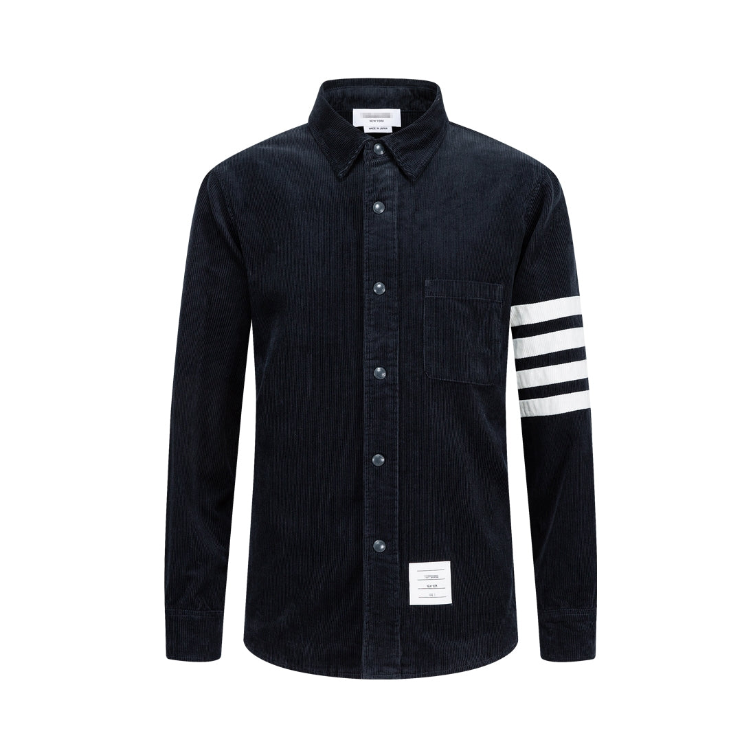 Thom BrowneMen's 4-Bar Casual Oxford Elastic Thick Shirt