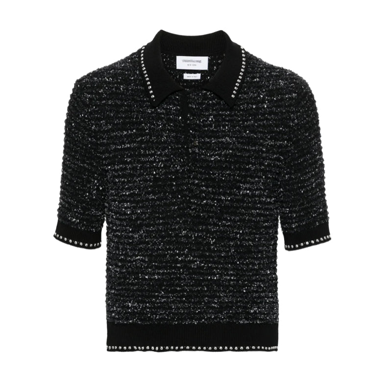 2025  Wool jacquard polo shirt