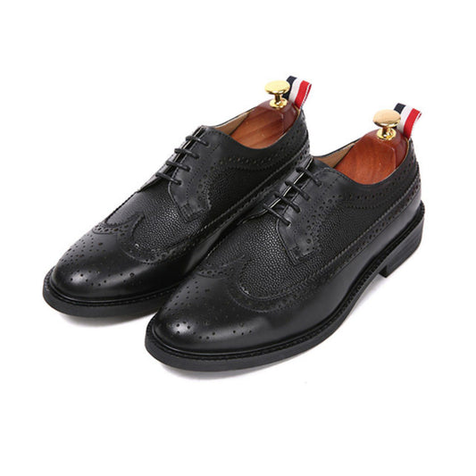 Thom BrowneMen's Premium Business Leather Shoes with Grosgrain Buckle - Professional Confidence