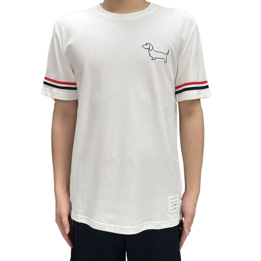 Thom BrowneMen's Embroidered Polo Shirt | 4-Bar Detail | Heritage Grosgrain