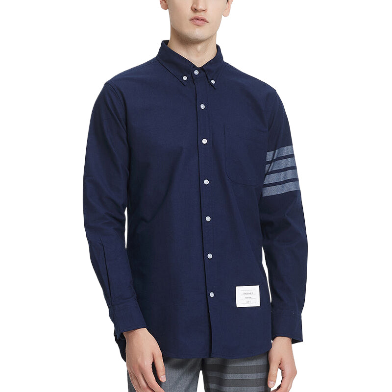Thom BrowneClassic 4-Bar Oxford Elastic Shirt