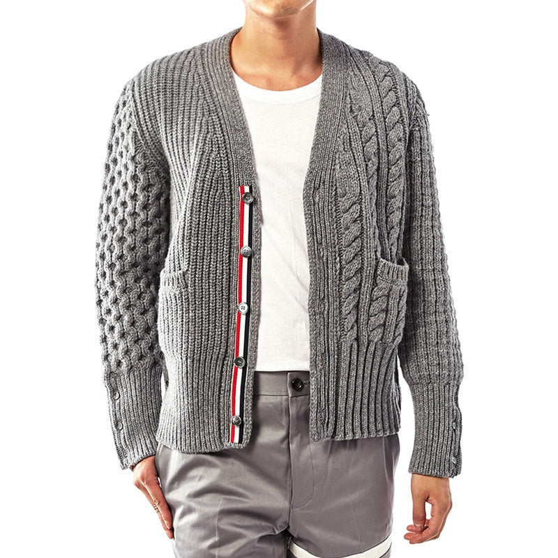 Thom BrowneMen's Classic Zip-Up Jacket with Signature Grosgrain Detail
