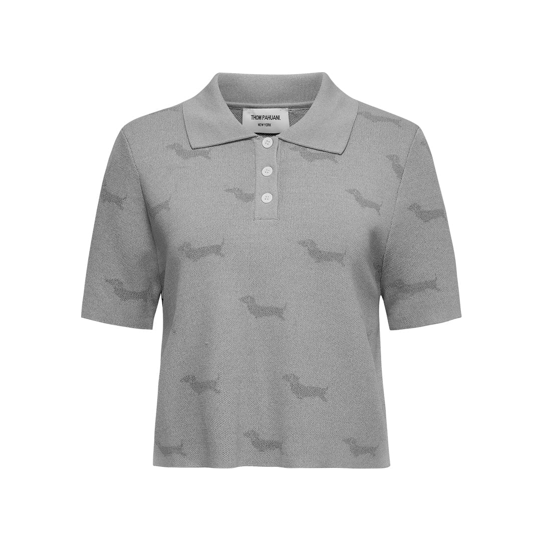 Thom BrowneWomen's Puppy Embroidered Polo Shirt - Premium Cotton