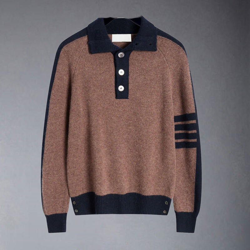 Thom BrowneClassic V-Neck Knitted Cardigan Sweater