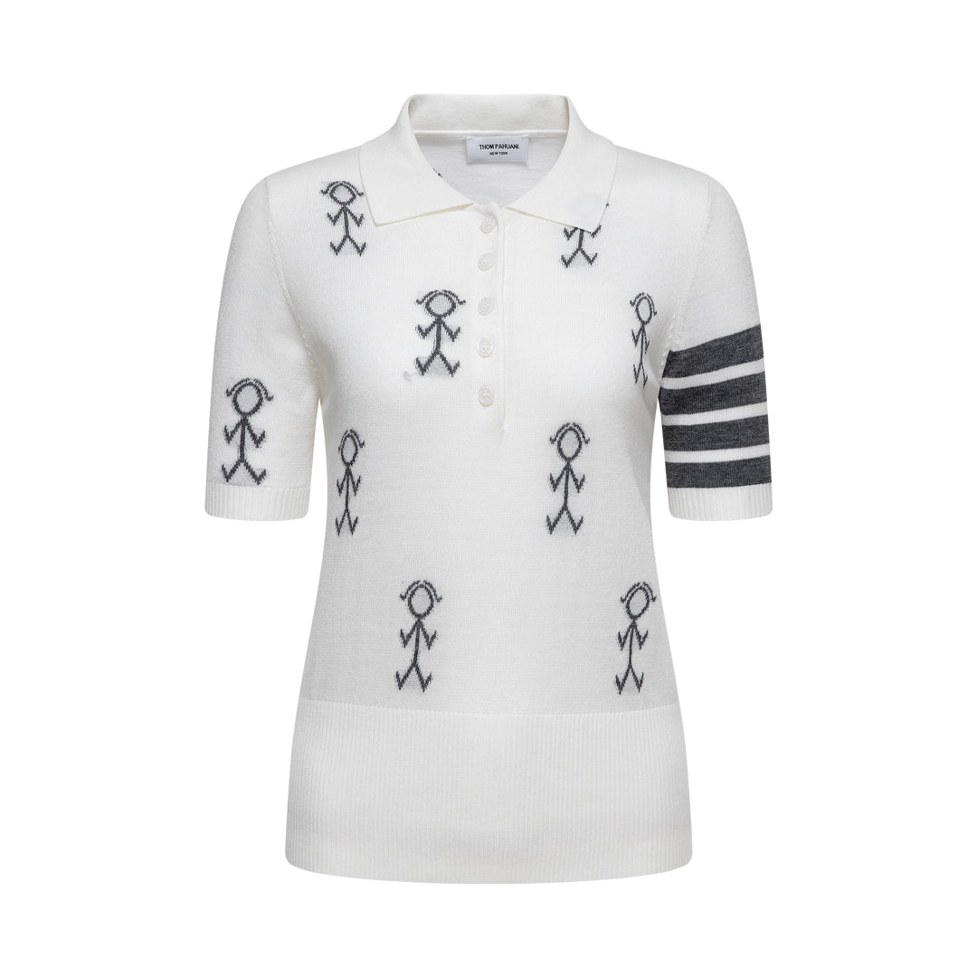 Thom BrowneWomen's Classic Stickman Polo Shirt - Premium Cotton