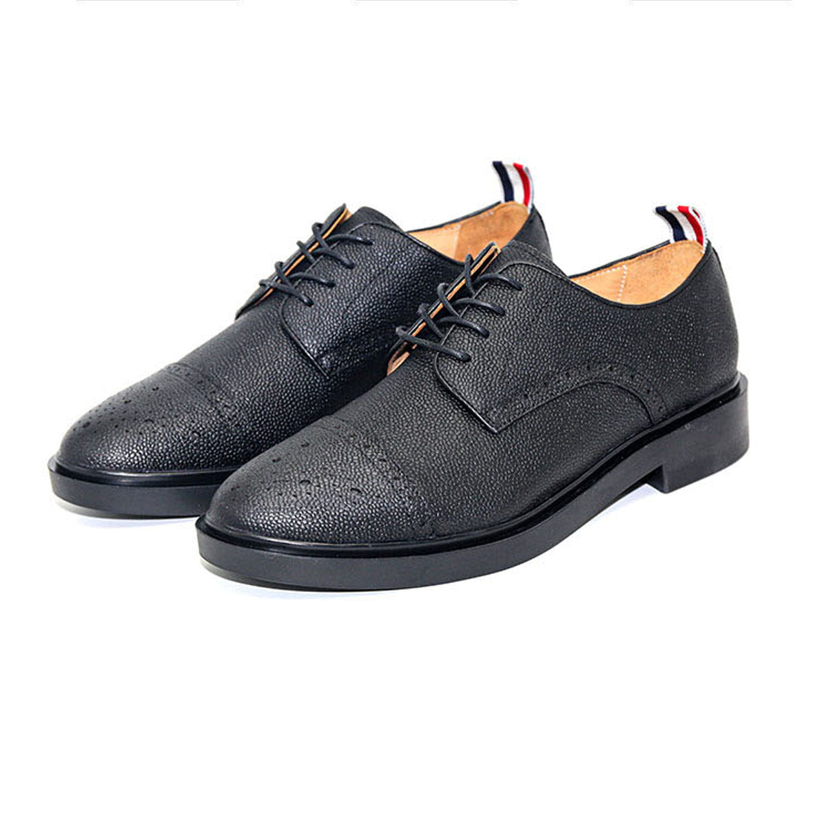 Thom BrowneMen's Premium Business Leather Shoes with Grosgrain Buckle - Classic Professionalism