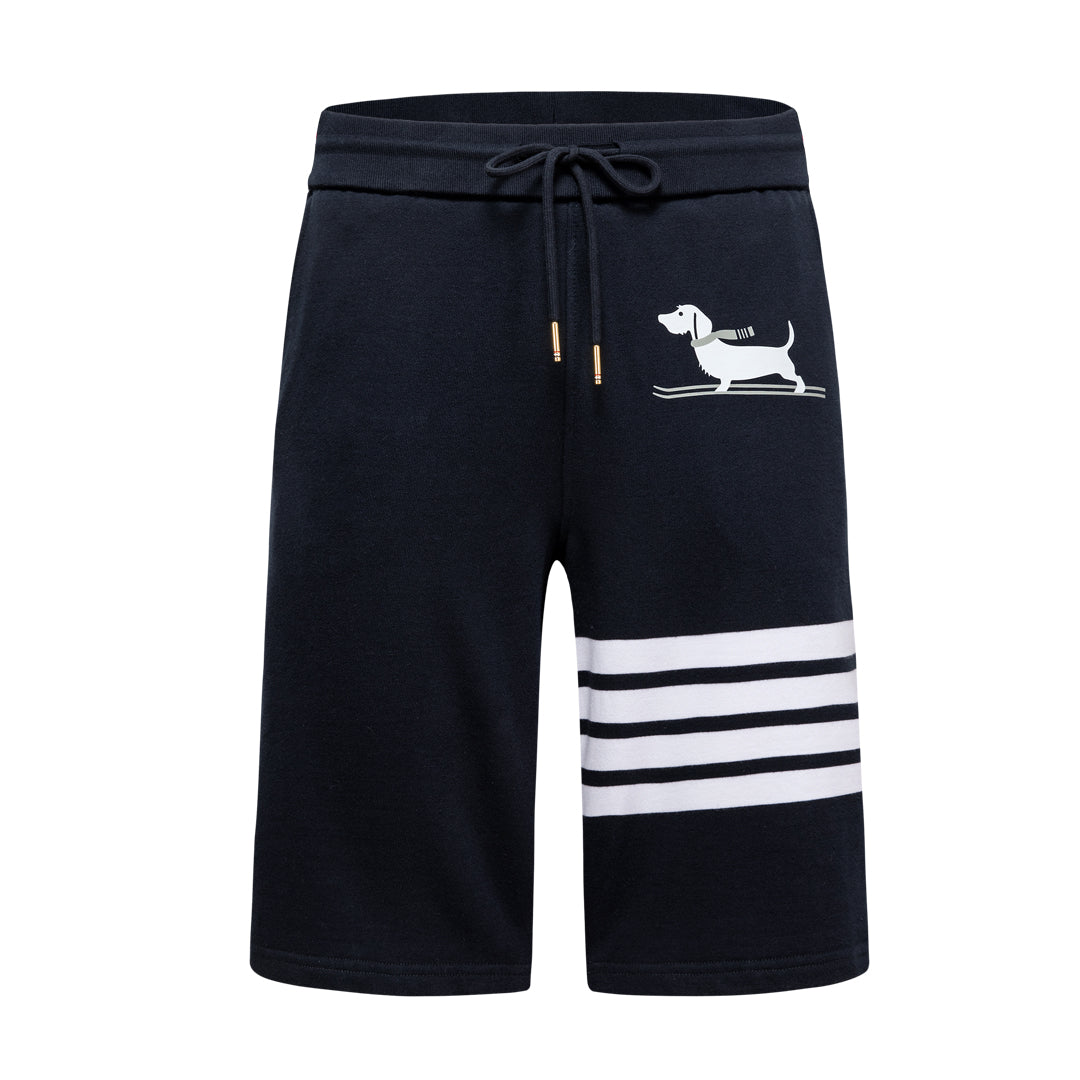 Thom BrowneMen's Sports Shorts - 100% Cotton Made in Japan with 4-Bar Detail