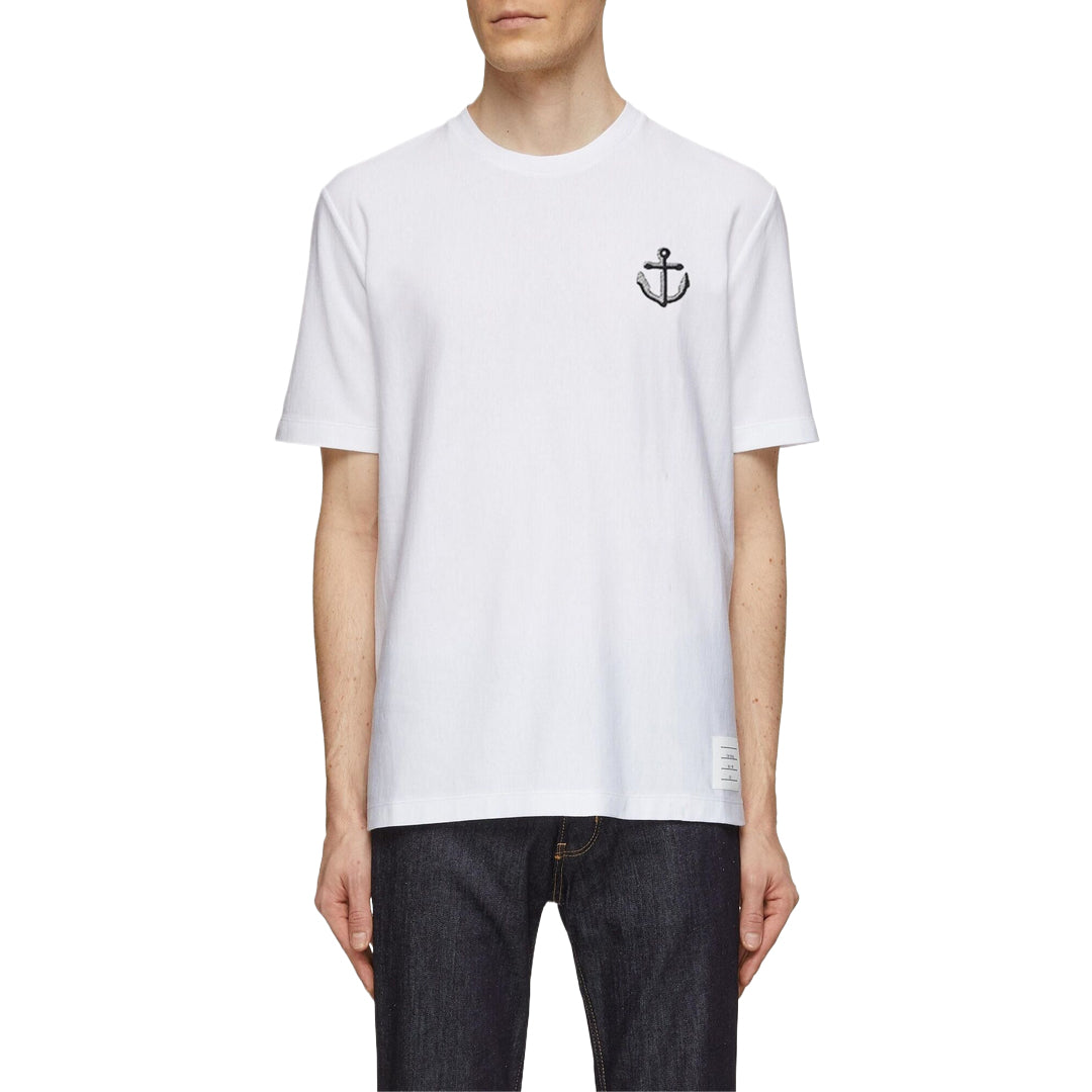 Thom BrowneAnchor embroidery T-shirt