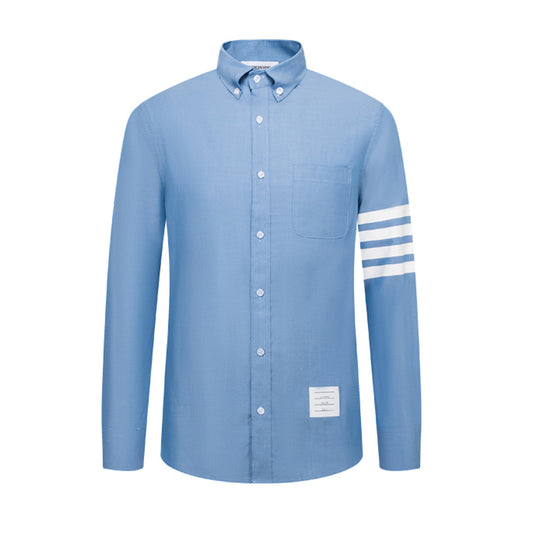 Thom BrowneMen's Casual Oxford Shirt - 100% Cotton Button-Front Shirt