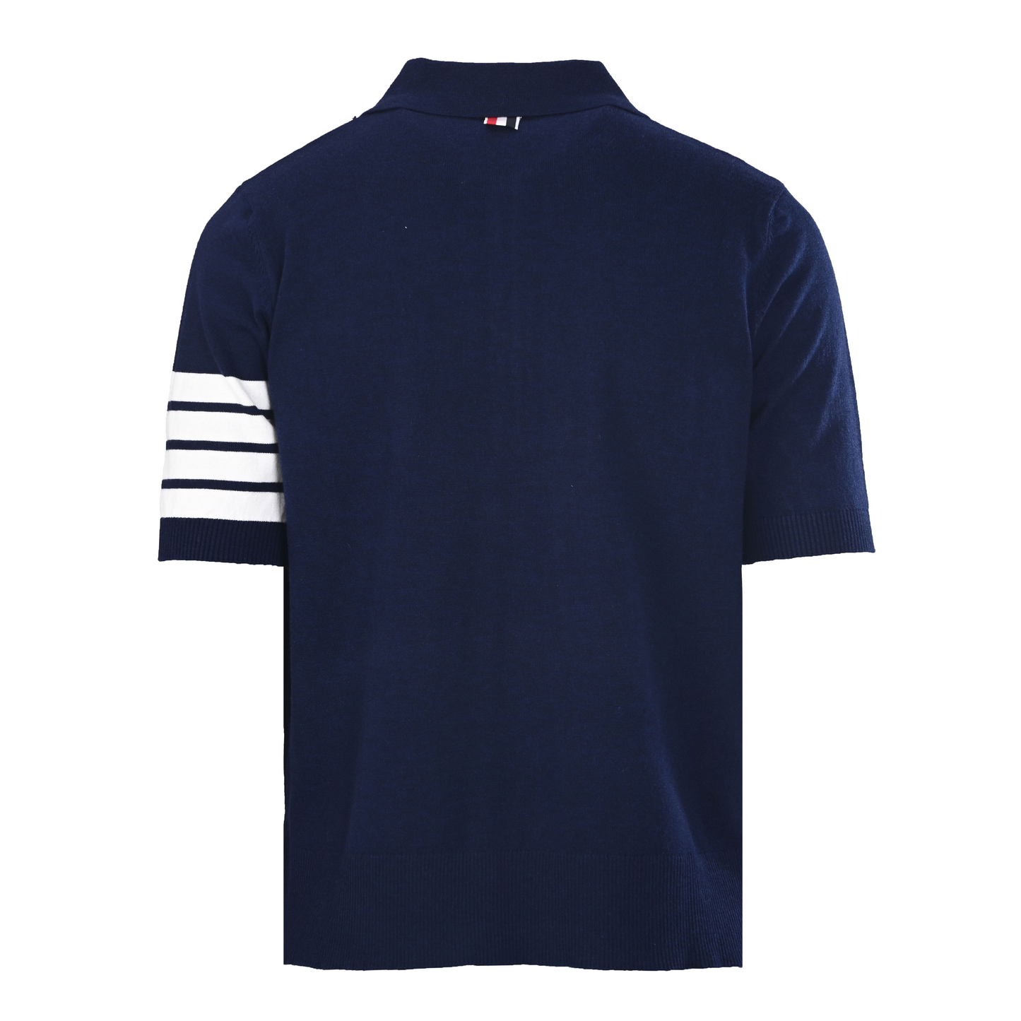 Thom Browne Men's Racket-Embroidered Knitted Polo Shirt