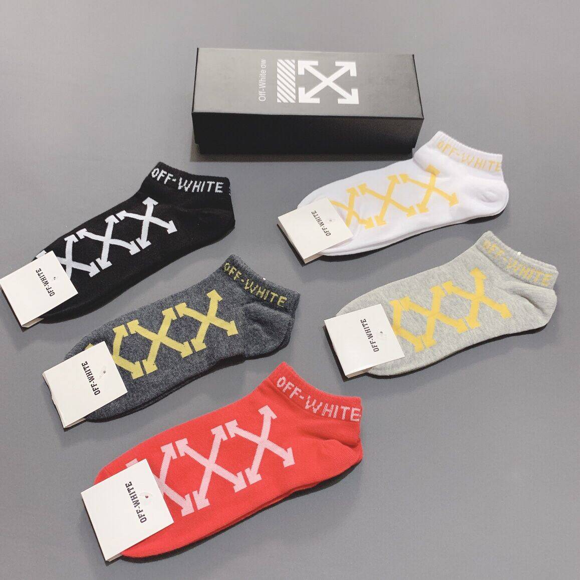 OFF-WHITEPure cotton low-cut socks