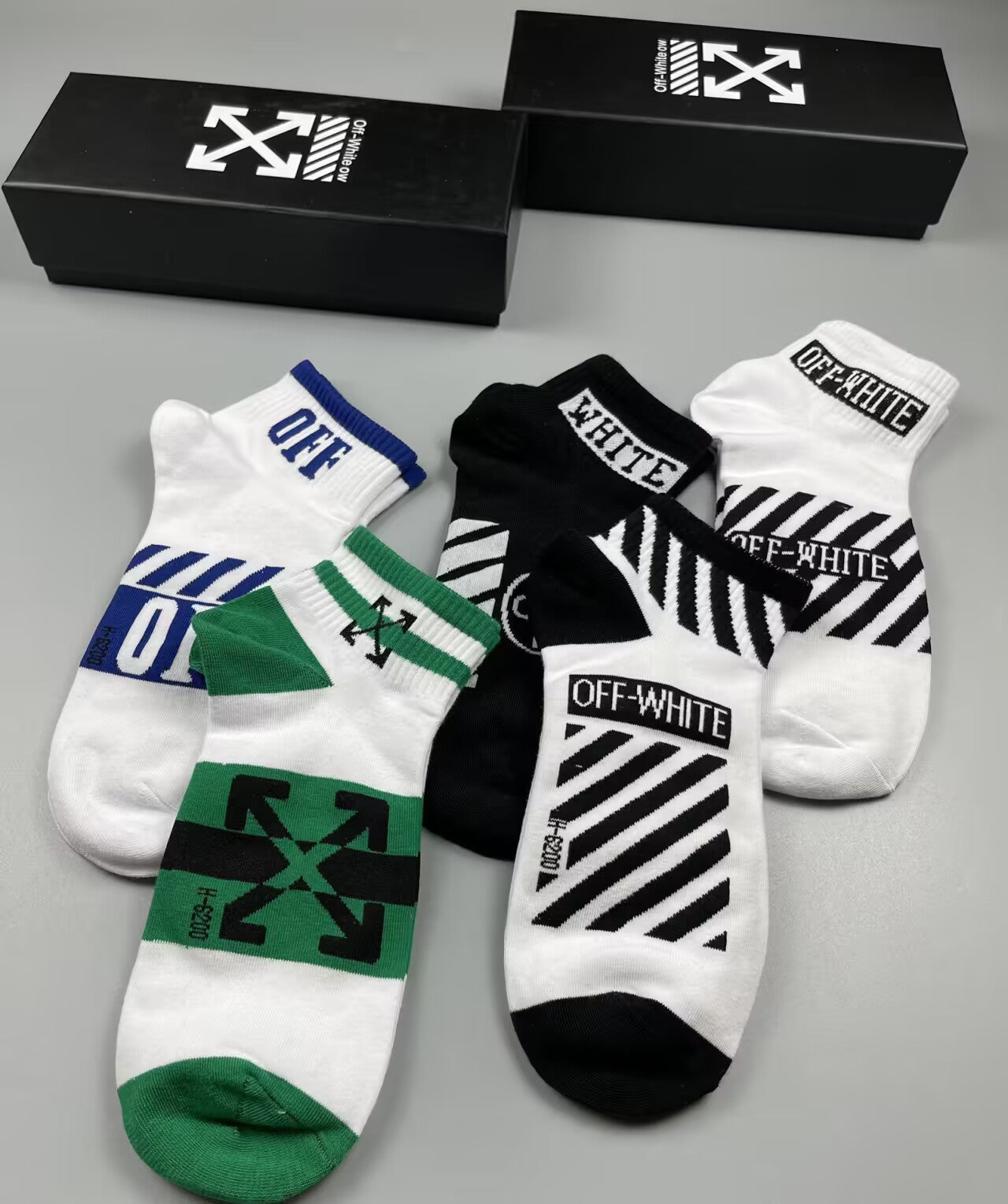 OFF-WHITEPure cotton low-cut socks