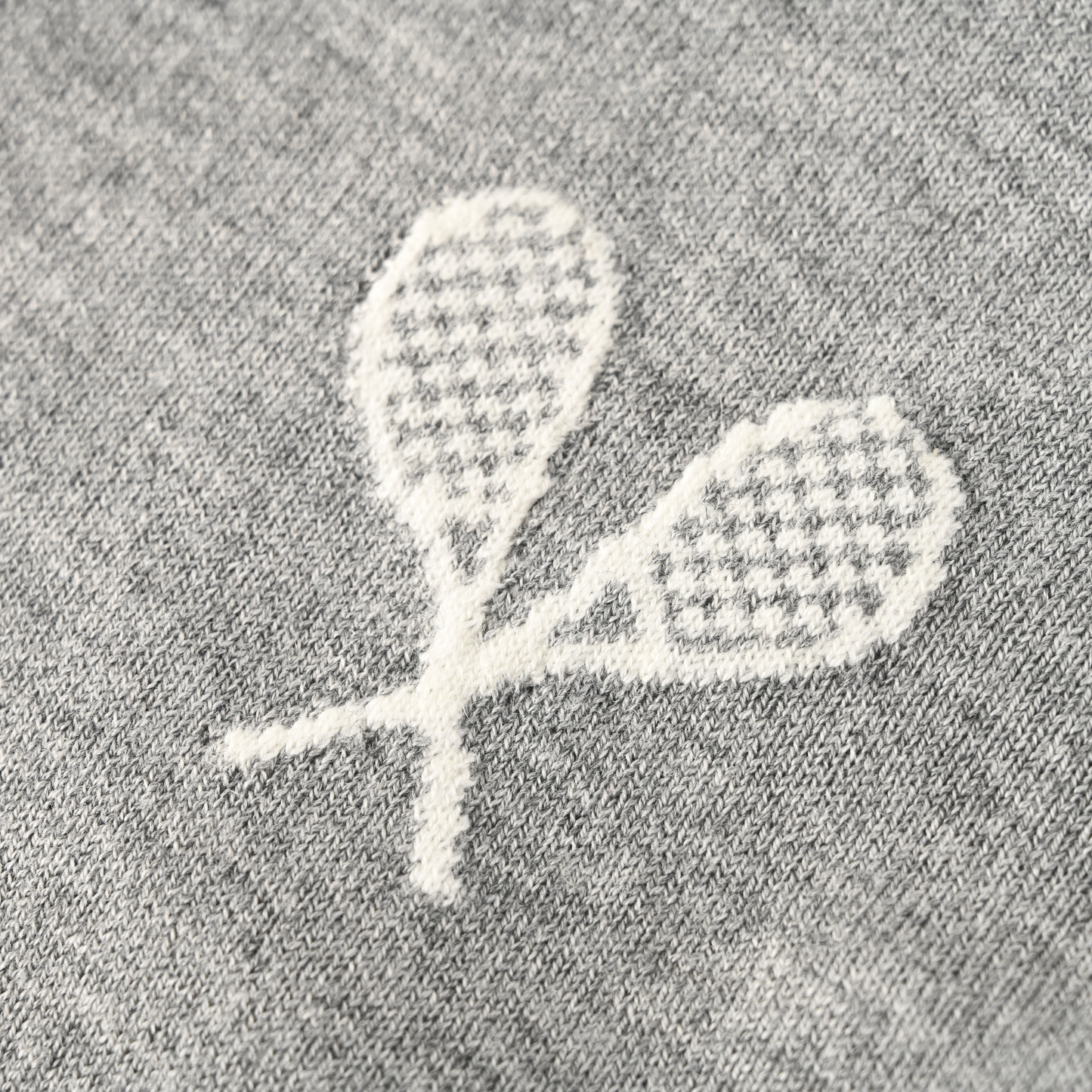 Thom Browne Men's Racket-Embroidered Knitted Polo Shirt