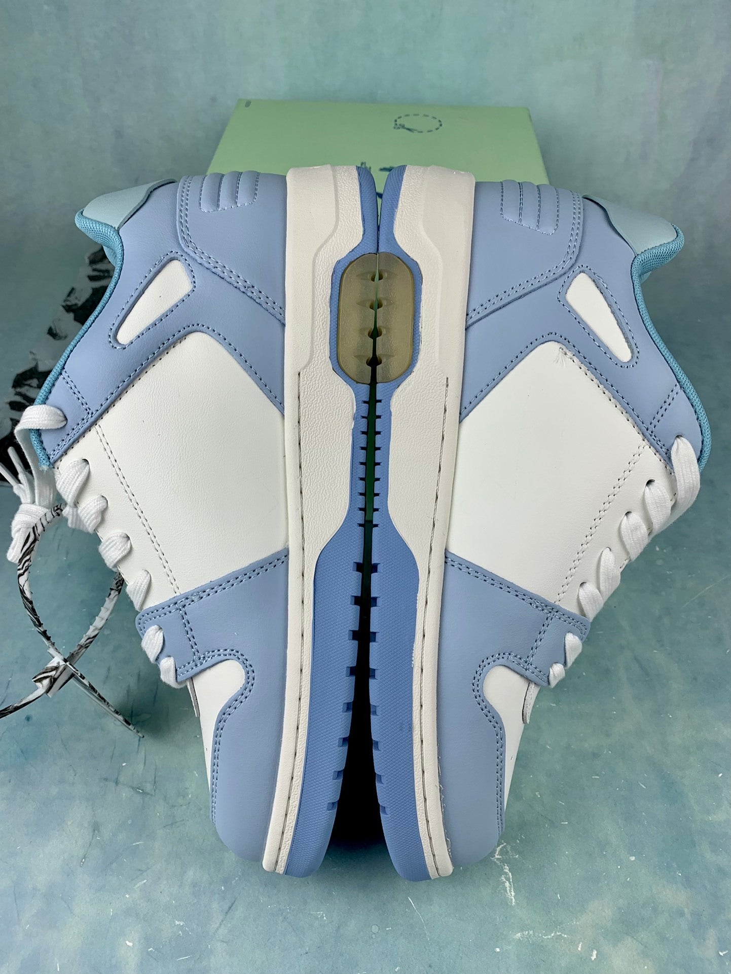 Off-White White and Blue Sneakers