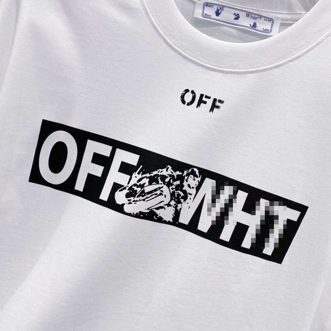 OFF-WHITEArrow Logo Cotton T-Shirt - Vibrant Color Collection
