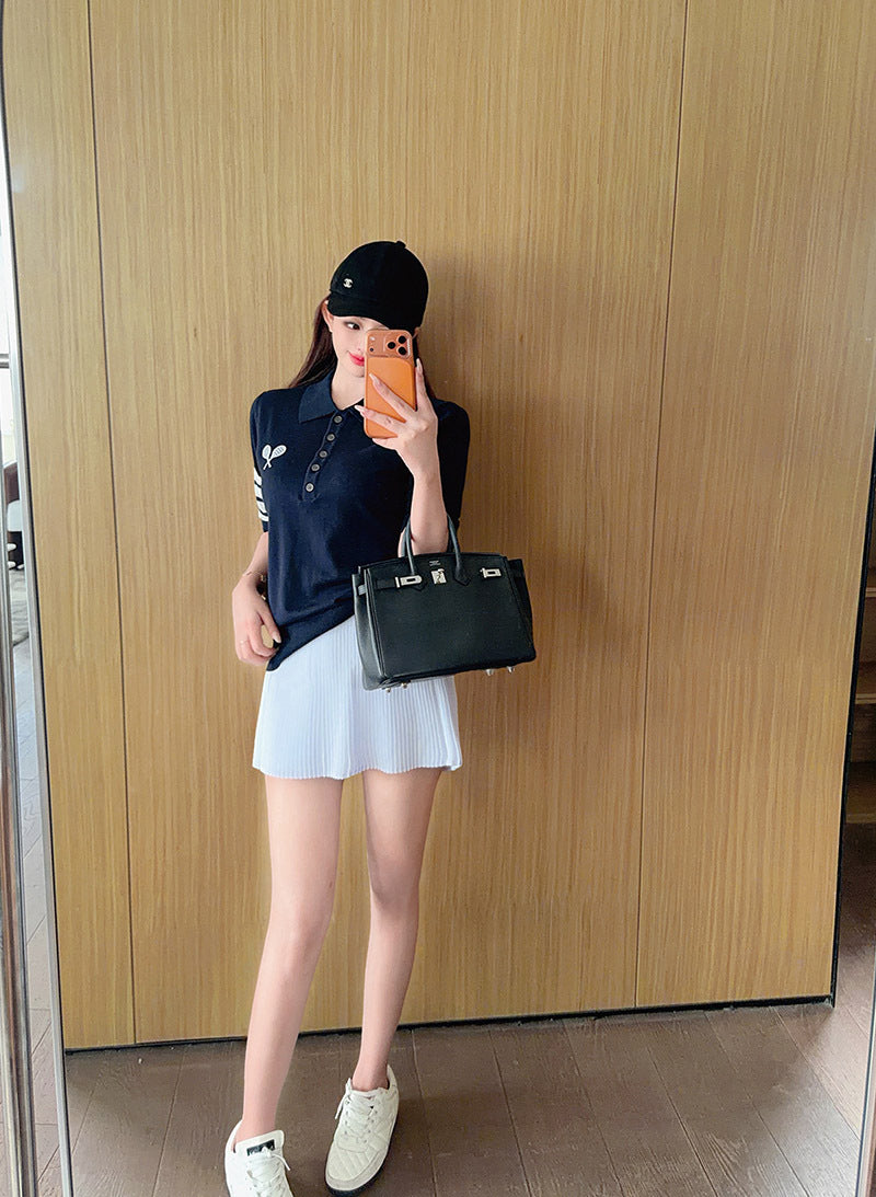 New Embroidered Knit T-Shirt