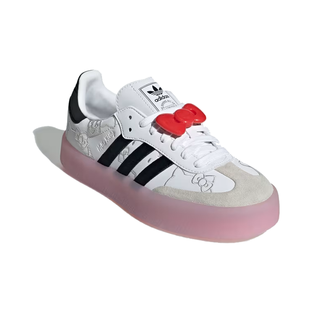 Womens adidas x Hello Kitty Sambae White Black Clear Pink IG4450 - Image 2