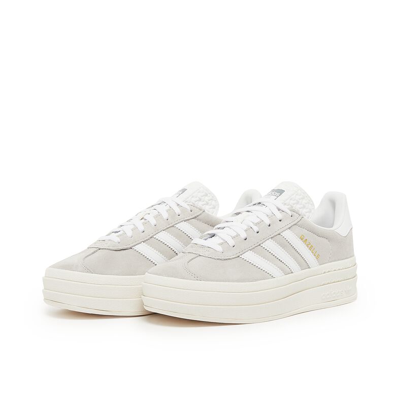 Womens adidas Gazelle Bold Grey White HQ6893 - Image 3