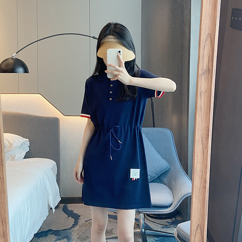 Women's Cotton Ice Silk Dress - Partial Button Front | Made in Japan