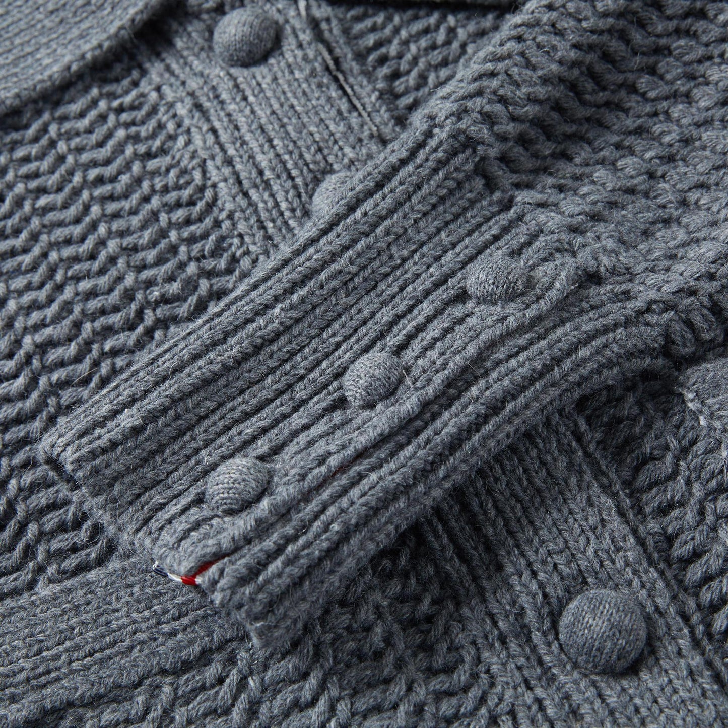 Thom BrowneWomen's Premium Wool Knit Cardigan - Japanese Crafted Partial Button Front