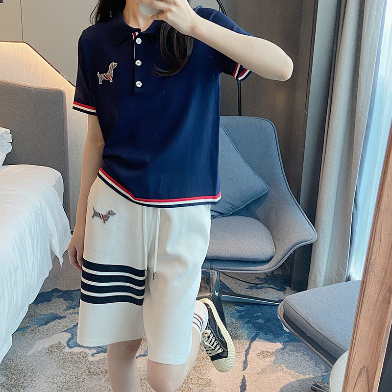 Thom BrowneWomen's Puppy Graphic Cotton T-Shirt - Japanese Craftsmanship