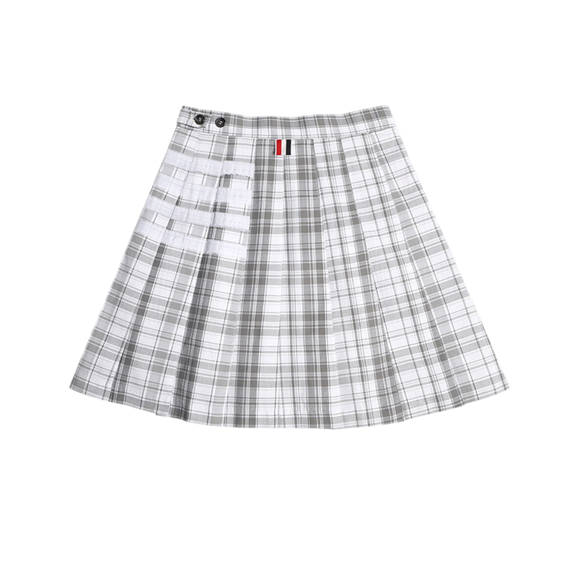 Thom BrowneWomen's 4-Bar Lattice Short Skirt - Adjustable Waist