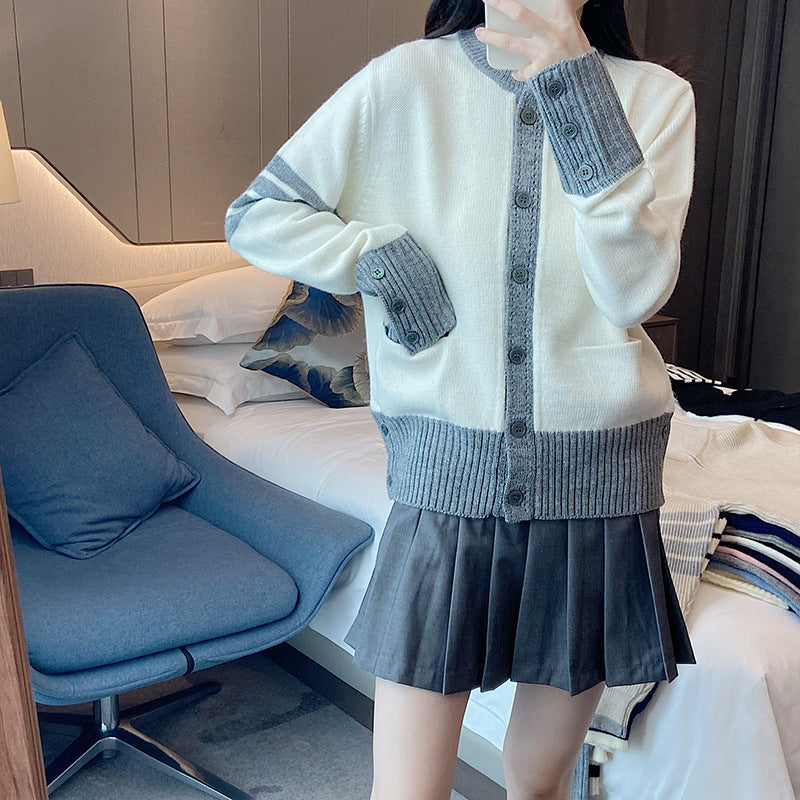 Women's Knitted Cardigan - Premium Cotton Button-Front Sweater