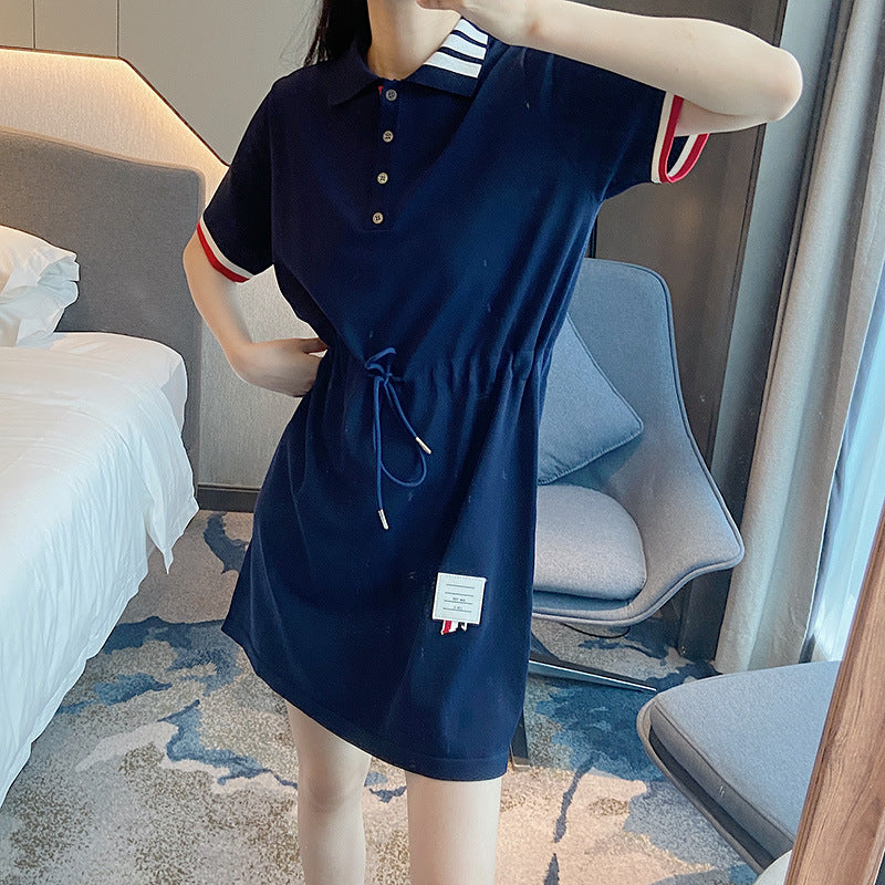Women's Cotton Ice Silk Dress - Partial Button Front | Made in Japan