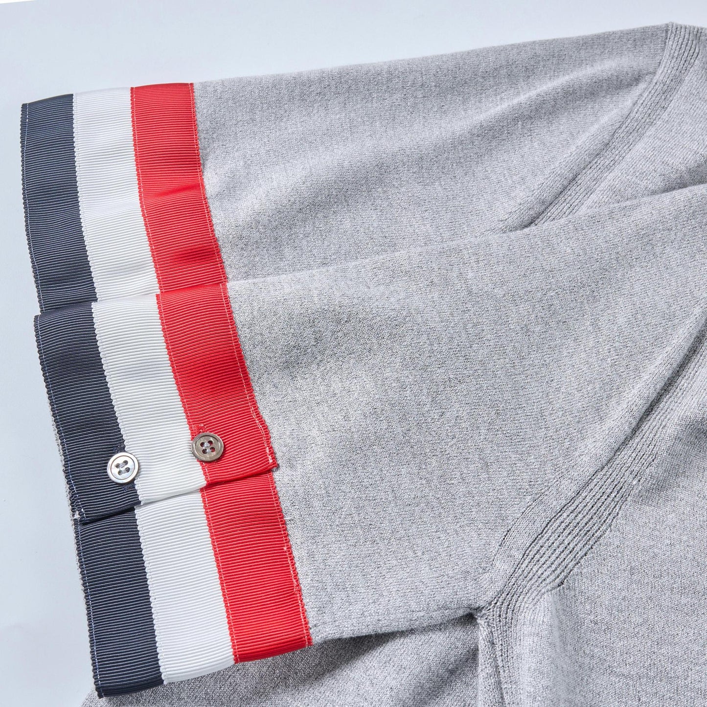 Thom BrowneSoft Knitted Cotton T-Shirt - Classic Button-Front Design