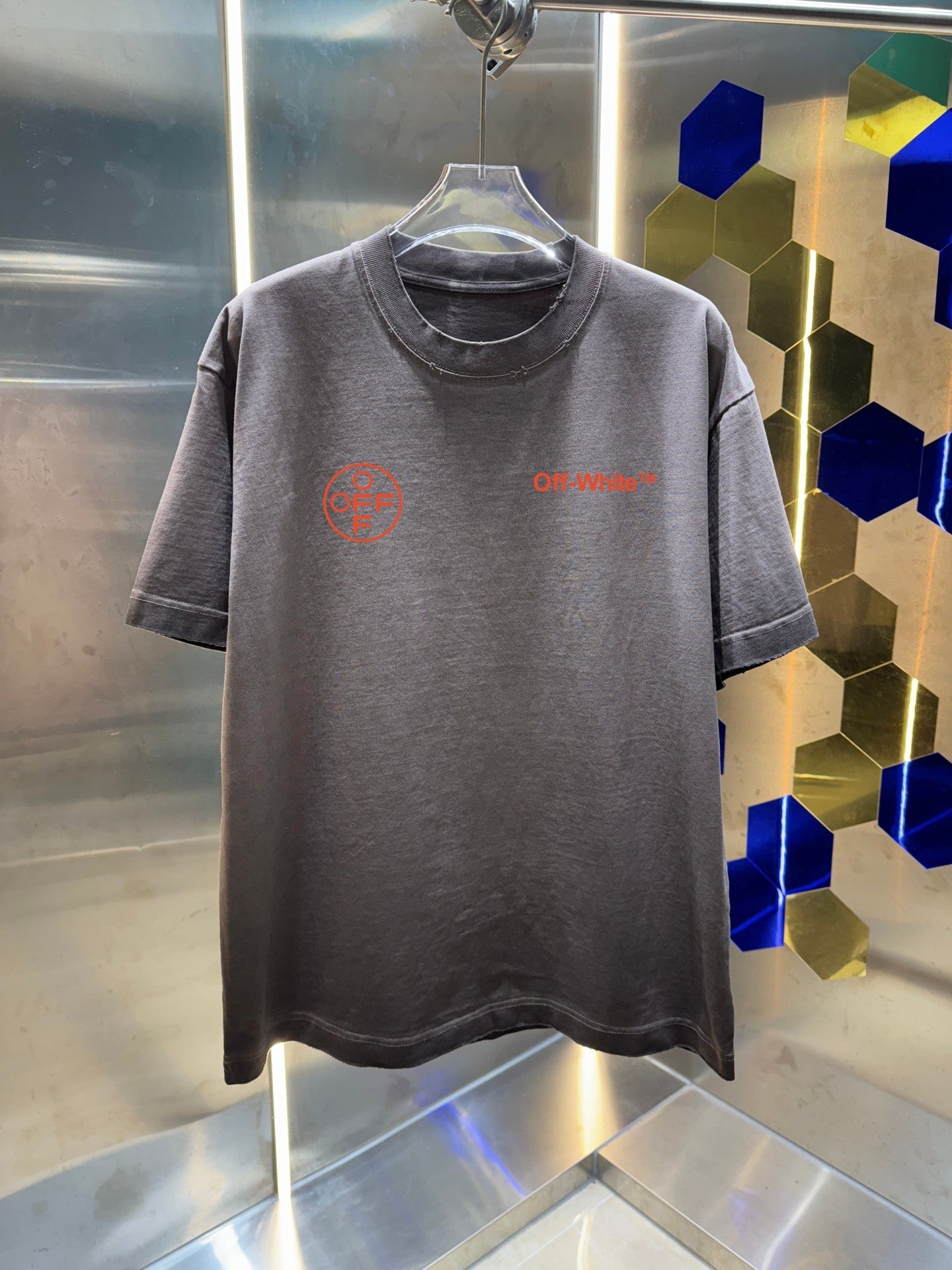 OFF-WHITE  Distressed graphic T-shirt