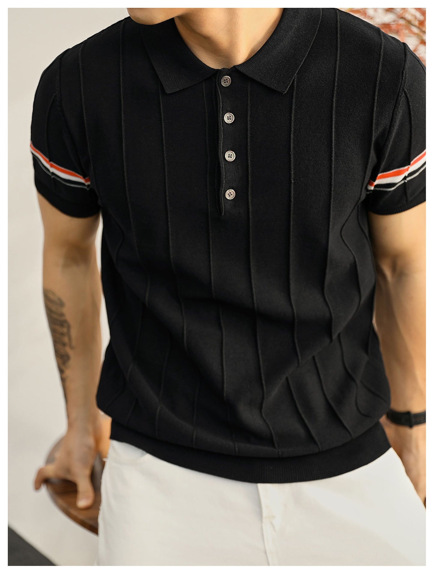 2025  New pure cotton polo shirt