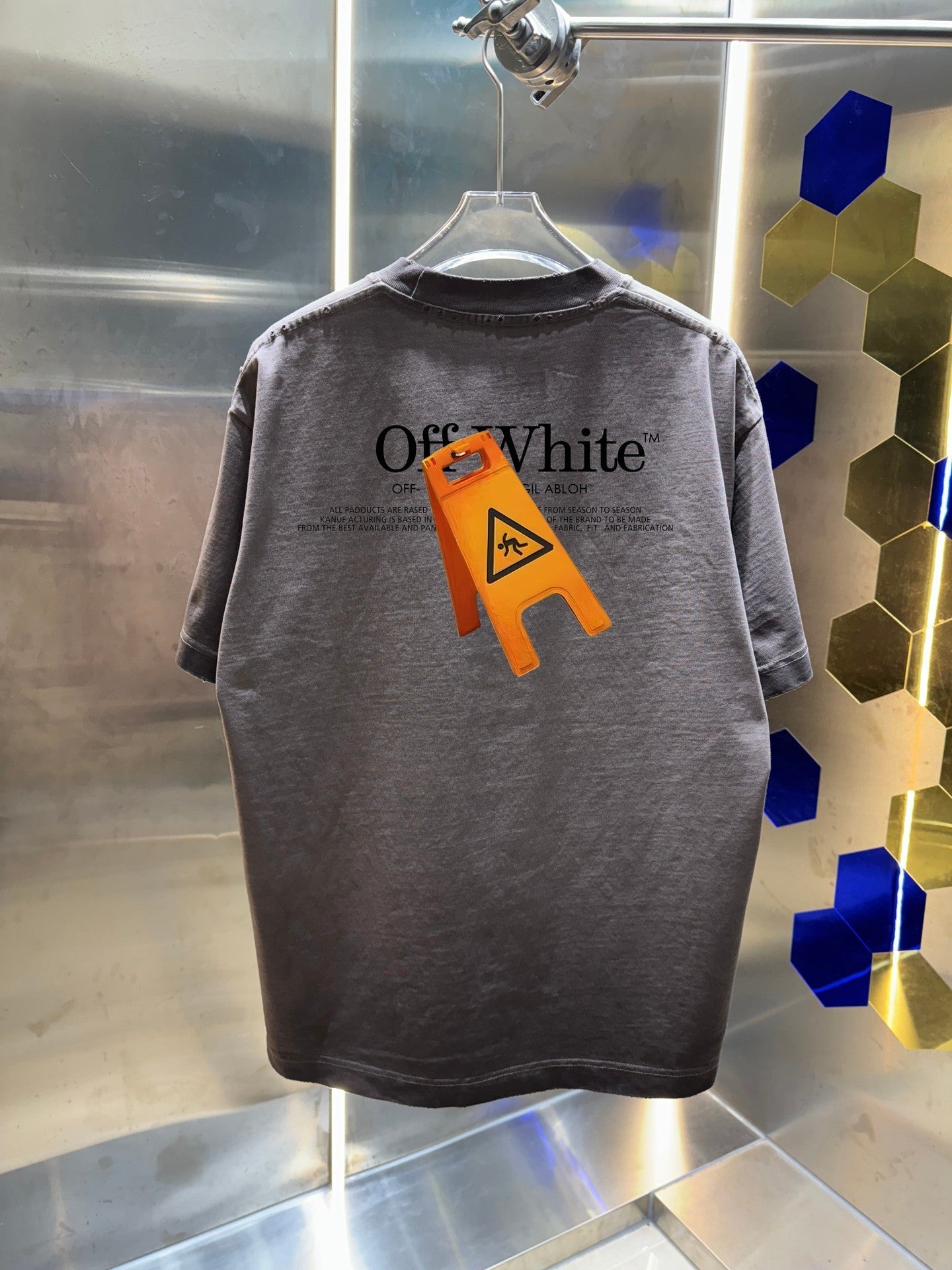 OFF-WHITE  Distressed graphic T-shirt