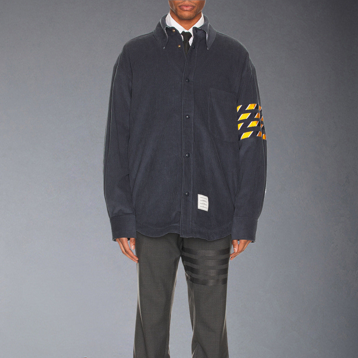 Thom BrownePremium 4-Bar Wool Blend Coat - 80% Virgin Wool