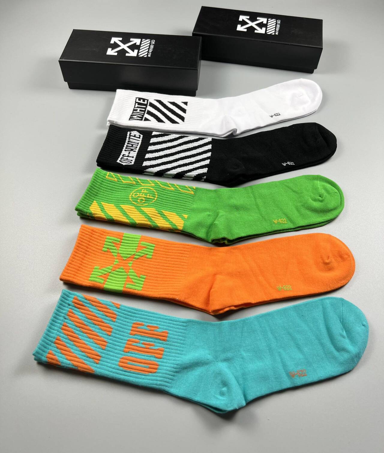 OFF-WHITE  Pure Cotton Mid-Length Socks