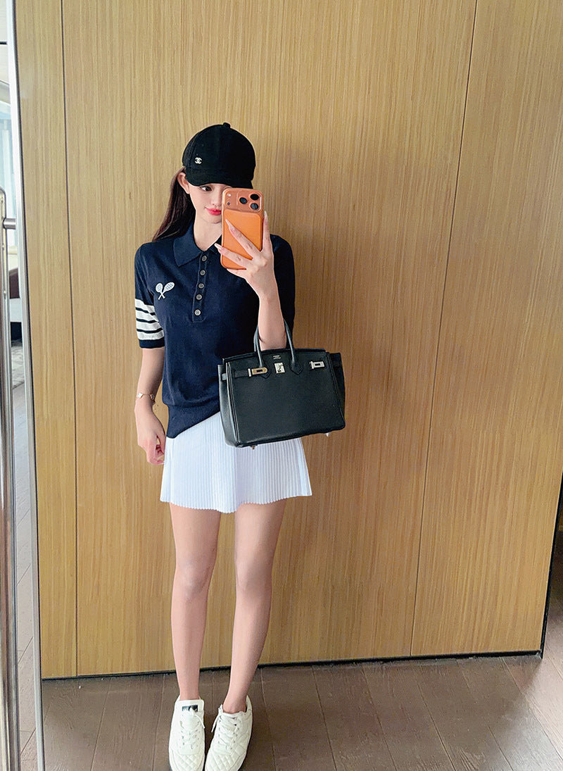 New Embroidered Knit T-Shirt