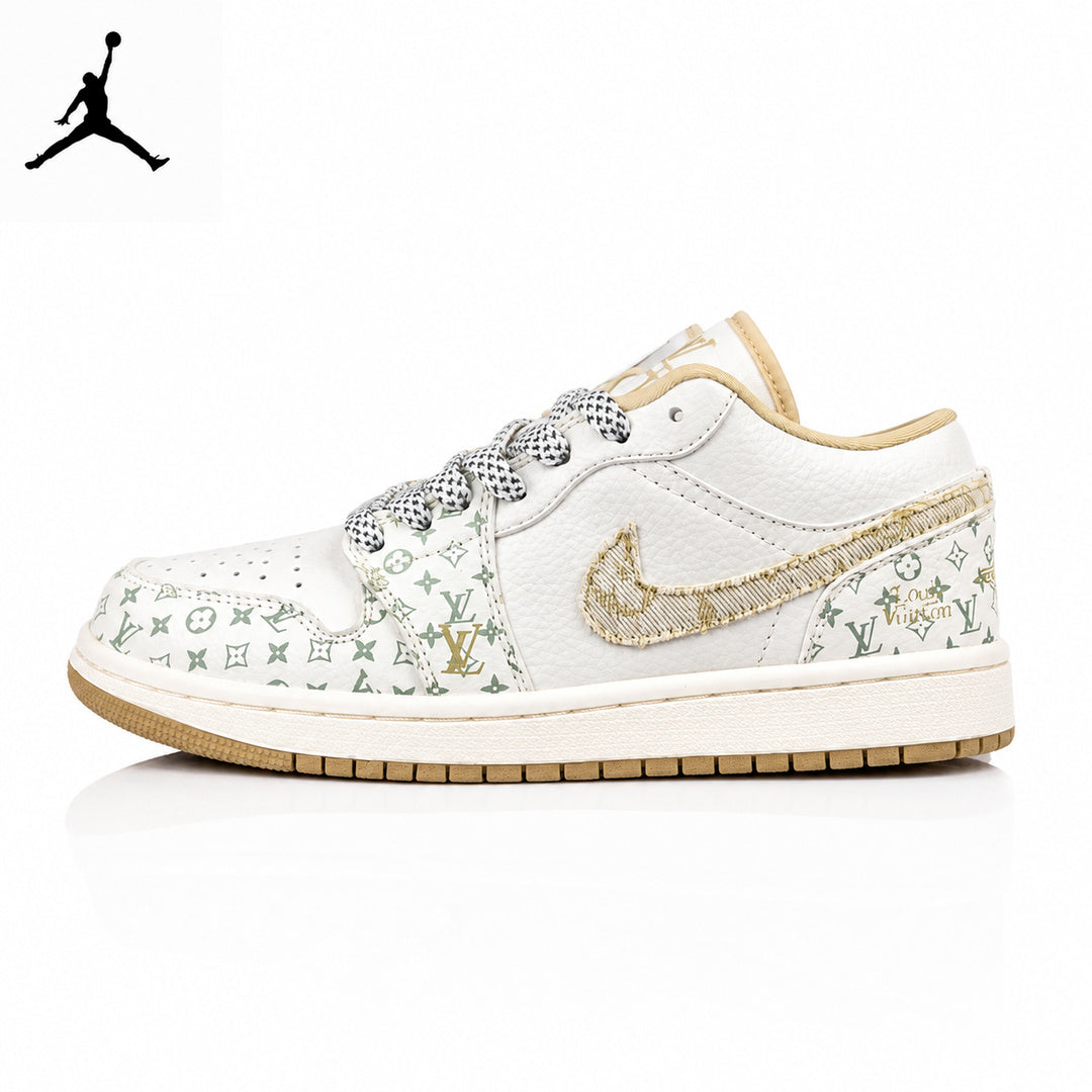 Air Jordan 1 Low LV Collaboration Printed Khaki SJ9950-004