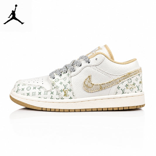 Air Jordan 1 Low LV Collaboration Printed Khaki SJ9950-004