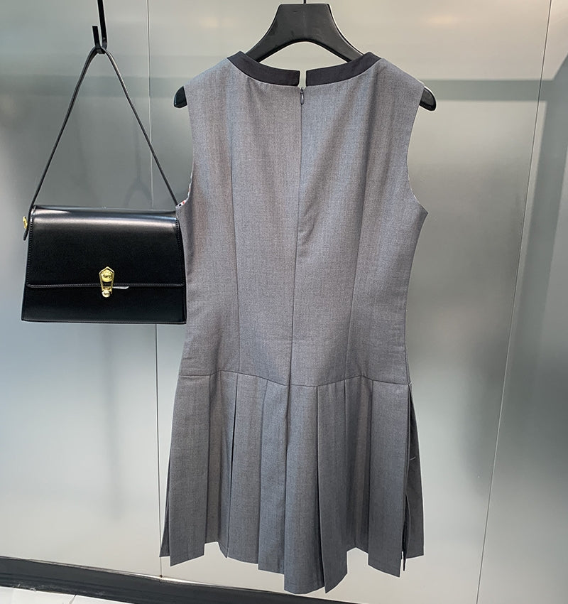 Thom BrowneWomen's Cotton Vest Dress - Partial Button Front | Made in Japan