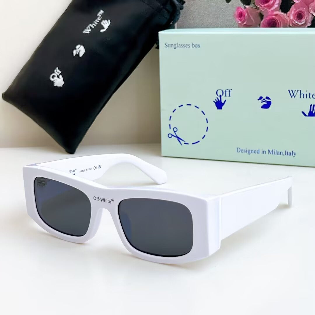 OFF-WHITE Arrow Logo Sunglasses - Designer Acetate Frame Eyewear