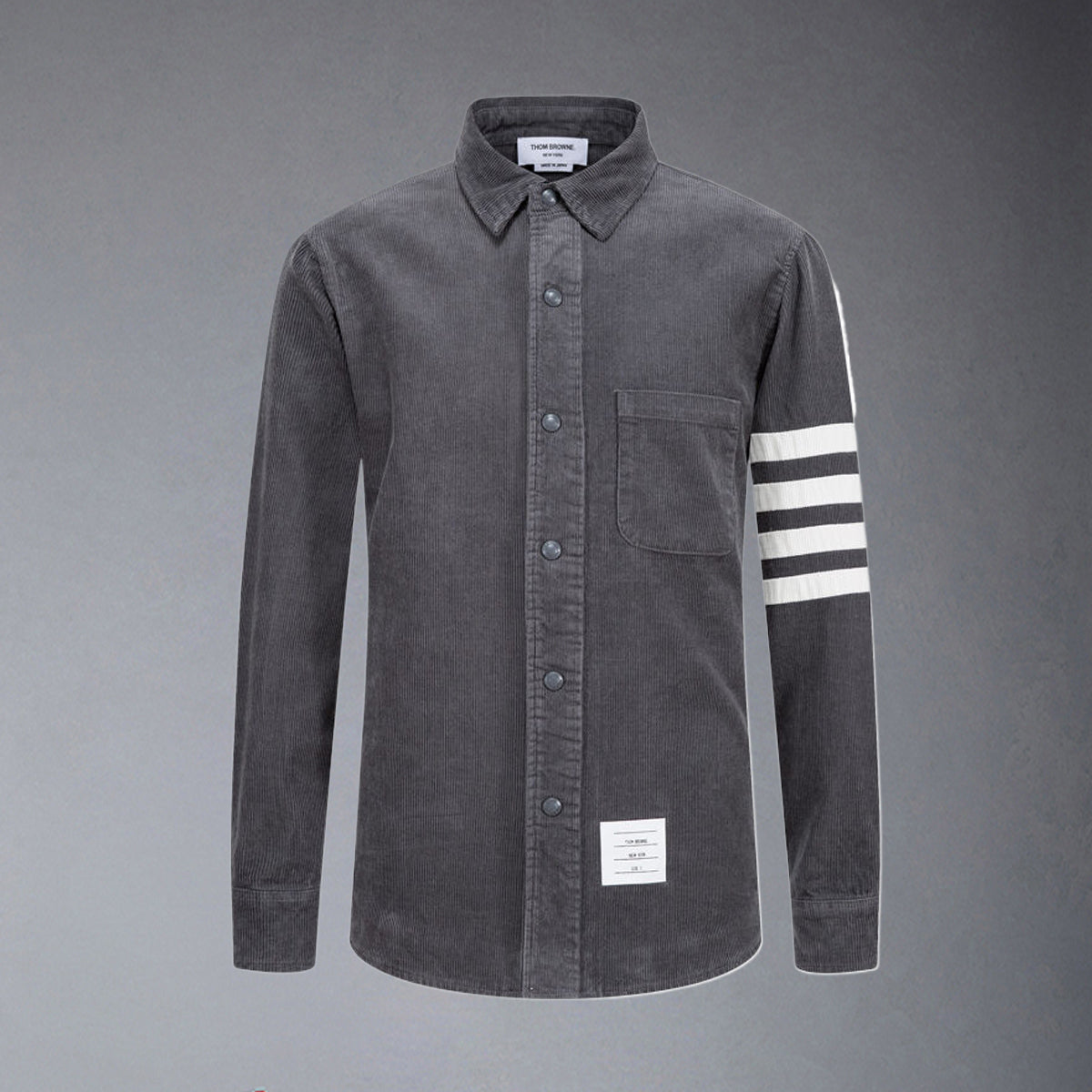 Thom BrowneMen's 4-Bar Casual Oxford Elastic Thick Shirt