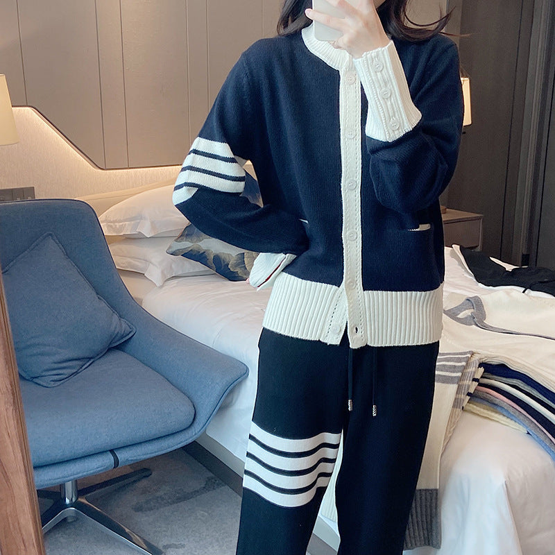 Women's Knitted Cardigan - Premium Cotton Button-Front Sweater
