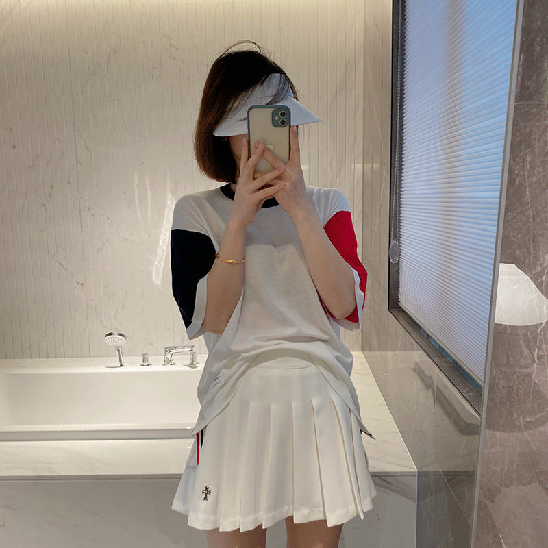 Thom BrowneWomen's Cooling Cotton T-Shirt - Japanese Craftsmanship