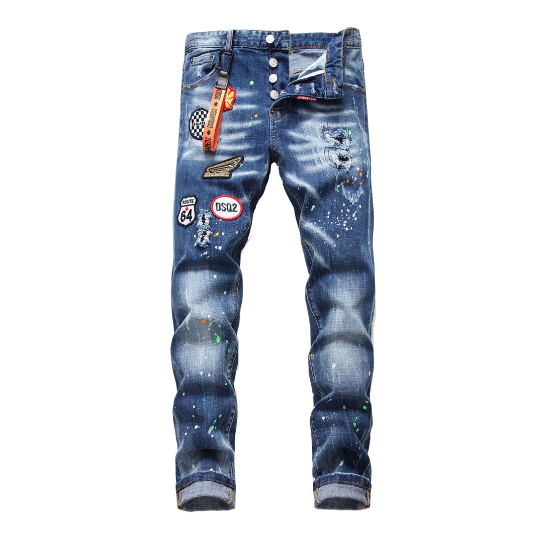 DSQ2 Men's Slim Fit Jeans – Dark Wash | Italian Design