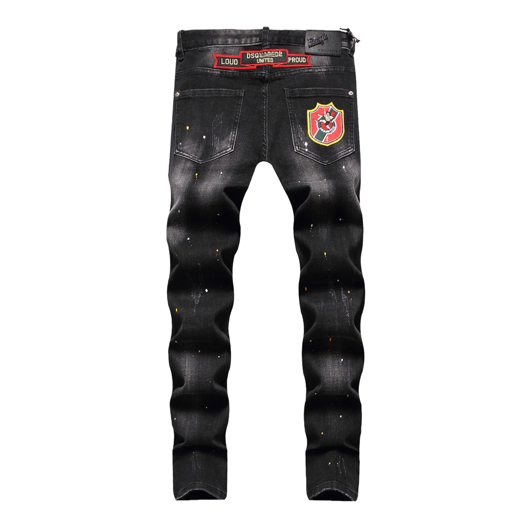DSQ2 Men's Slim Fit Ripped Black Jeans – Italian Design