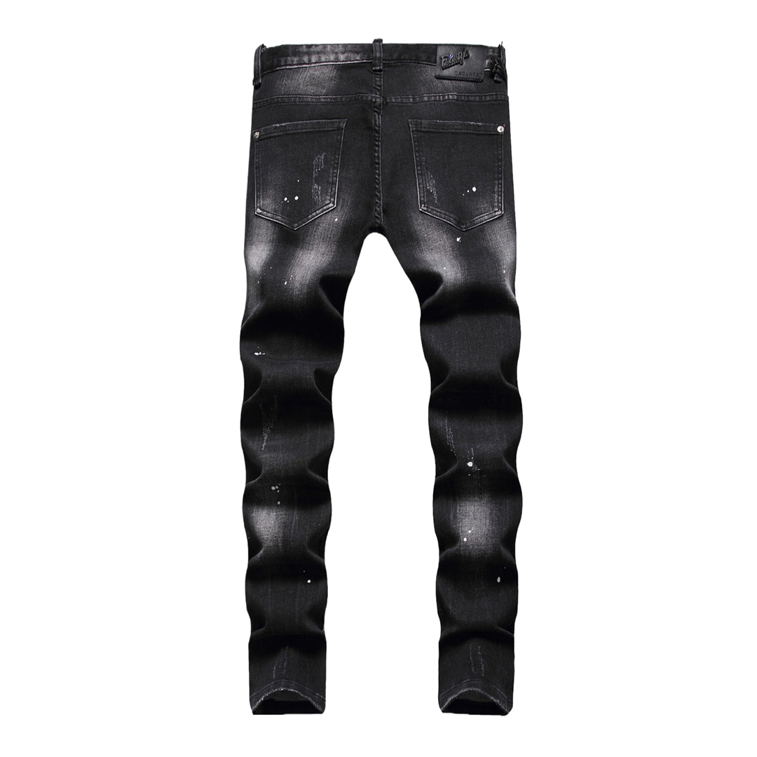 DSQ2 Men's Slim Fit Ripped Black Jeans – Italian Design