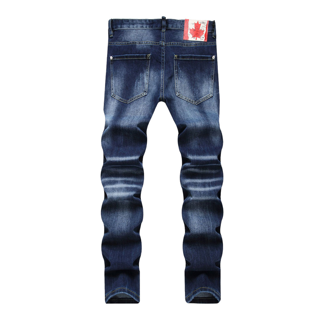 DSQ2 Men's Slim Fit Ripped Dark Wash Jeans